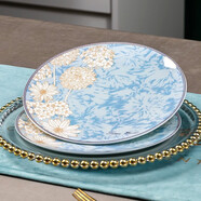 景德鎮(zhèn)（jdz）景德鎮(zhèn)正宗陶瓷米飯碗家用套裝創(chuàng)意面碗湯碗10只裝餐具組合2024年 時(shí)光漫步8英寸四角深盤2只