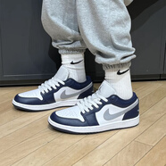 耐克（NIKE）air jordan 1 Low耐克男鞋女鞋冬季新款aj1低幫板鞋運(yùn)動籃球鞋 553558-141/553560-141 白藍(lán) 41