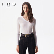 IRO NIGHT【美麗諾羊毛】IRO Night 明星同款針織打底衫t恤女 米白色 34