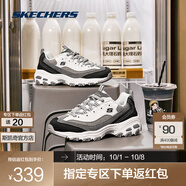斯凱奇（Skechers）奶茶熊2代丨男女老爹鞋潮流復(fù)古增高保暖熊貓鞋休閑鞋 【男款】椰乳大理石奶茶/BKGY 43