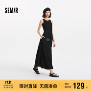 森馬（Semir）連衣裙女高腰拼接背心裙百搭2025夏優(yōu)雅圓領(lǐng)長裙通勤109325114015
