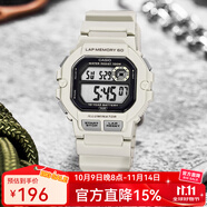 卡西歐手表 復(fù)古小方塊 運(yùn)動(dòng)學(xué)生表 多功能持久電力防水男表 WS-1400H-8A