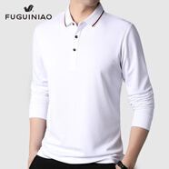 富貴鳥（FUGUINIAO）富貴鳥男士毛衣秋季套頭長袖上衣中年爸爸打底衫體恤 漂白 M 170