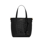 YSL鱷魚(yú)紋壓印牛皮革托特購物袋單肩斜挎手提包迷你712367AAAOH1000 18 x 17 x 8厘米