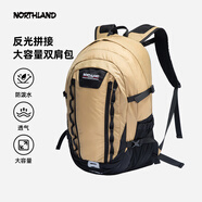 諾詩(shī)蘭（NORTHLAND）大容量雙肩包戶(hù)外防潑耐用徒步登山旅行露營(yíng)背包NZBET0501S 黃卡其色 20-35升