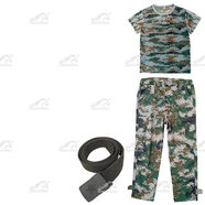 馬賽克軍訓(xùn)服褲子女生迷彩服加肥加大碼寬松透氣耐磨耐撕扯軍訓(xùn)褲 綠方塊(褲子+T恤+腰帶) 170碼 體重:116斤-130斤