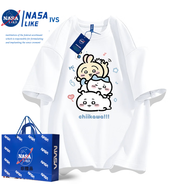 NASALIKE日系軟萌卡通印花chiikawa烏薩奇短袖吉伊卡哇T恤小八宅系體恤衫 白色chiikw L110-130斤