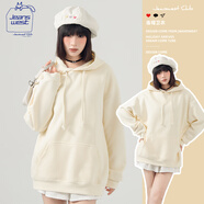 JEANSWEST CLUB真維斯連帽衛(wèi)衣女加絨加厚秋冬女生外套休閑中長款百搭寬松帽衫