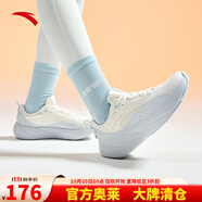 安踏（ANTA）綿綿彈3丨軟底減震跑步鞋女款秋季新款透氣緩震跳繩鞋運動鞋 象牙白/淺霧灰-1 36.5