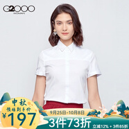 G2000女裝季新款休閑短袖上衣 通勤職業(yè)OL襯衫女 白色/00 S /34