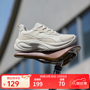 361°男鞋運動(dòng)鞋秋季新款情侶革面防潑水通勤鞋休閑輕便鞋子跑步鞋女 【女】燕麥奶/羽毛白2245 37
