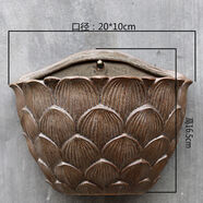 壁掛花盆陶瓷免打孔個(gè)性陽(yáng)臺(tái)多肉墻上懸掛式垂吊綠蘿墻壁裝飾花器 貴族棕色雙耳有孔 中等