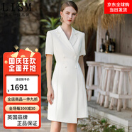 LISM國際一線品牌ad職場女裝白領(lǐng)正裝連衣裙顯瘦夏季2025新款禮服演講 純白色 連衣裙 (全內(nèi)襯) S