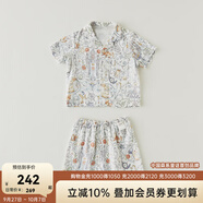 OAK FAMILY兒童居家服春夏短袖棉睡衣寬松翻領(lǐng)親子套裝 夢(mèng)境樂(lè )園 90 cm （推薦身高：80~90cm）