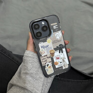 CASETIFY韓國插畫咖啡與狗狗手機殼適用于蘋果15promax創(chuàng)意iphone15新款13 KX咖啡與狗狗+雙TPU黑邊 不帶磁 iPhone14