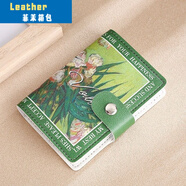 葉余油畫(huà)風(fēng)新款卡包女防消磁多卡位銀行卡包證件包男大容量裝卡片包 歐美風(fēng)格-竹桃20卡位+2多功能位 材質(zhì)-耐用十年