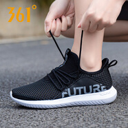 361度女鞋運動鞋女夏季透氣跑鞋網(wǎng)鞋休閑鞋子官網(wǎng)旗艦361跑步鞋女網(wǎng)面 烏黑色/太空灰 35