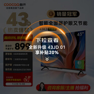 酷開(kāi)創(chuàng  )維43K3節能款 43英寸電視 國家補貼 AI遠場(chǎng)語(yǔ)音 健康護眼 以舊換新補貼智能液晶平板電視43P3DGT