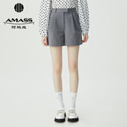 阿瑪施（AMASS）女裝新款時(shí)尚百搭通勤風(fēng)西裝短褲女5100511 高級(jí)灰 XS (1碼)