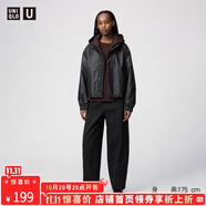 優(yōu)衣庫(kù)【加購(gòu)】合作款/女裝男裝廓形長(zhǎng)褲/彎刀鐮刀褲480338 09 黑色 21 /150/54A