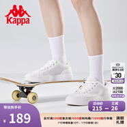卡帕（Kappa）板鞋新款情侶男女飛織運(yùn)動鞋低幫休閑鞋透氣小白鞋 韓國白-012 37