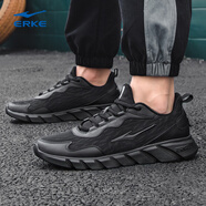 鴻星爾克（ERKE）男鞋運動(dòng)鞋男2025年冬季新款網(wǎng)面透氣休閑跑步鞋男老爹鞋輕便跑鞋 正黑3305 （網(wǎng)面） 41