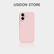 優(yōu)思頓蘋果16手機殼液態(tài)硅膠新款iphone16pro保護套16promax純色plus鏡頭全包防摔散熱pm情侶簡約女 【粉白色】液態(tài)殼-不沾灰塵絨毛-軟糯親膚 iPhone 16