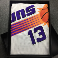 杜西哲（DUXIZHE）刺繡太陽(yáng)隊納什球衣13號復古網(wǎng)眼34號巴克利籃球服球褲背心男女 納什白色上衣 m