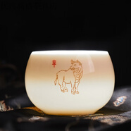 景德鎮(zhèn)羊脂玉瓷白瓷主人杯百家姓激光雕刻私人定制送禮高端定制 羊脂玉姓氏+生肖牛 108ml