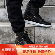 耐克（NIKE）AIR JORDAN 1男女鞋情侶款AJ1高幫籃球鞋海外直郵 555088-575441-031黑金 40男