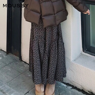 moussy 新法式田園風(fēng)碎花傘裙花邊半身裙女028IAZ31-1011 065花紋棕色 均碼 00020/F