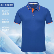 鑫俊達業(yè)夏季速干衣工作服T恤定制團體文化衫印字logo廠(chǎng)服工裝男短袖冰絲 HJ-956#寶藍色【速干面料】 XL