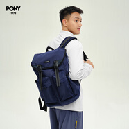 普尼PONY1972男女同款日常通勤雙肩包防水耐磨輕便背包學(xué)生包電腦包 243U3AA02NB 藏青色 均 碼