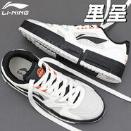 李寧（LI-NING）板鞋男鞋子春夏季男士運動(dòng)鞋2025新款潮流皮面防潑水滑板鞋休閑鞋 乳白色/淺煙灰【里呈】 41