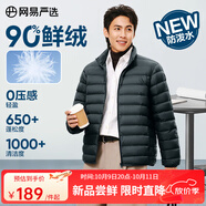 網(wǎng)易嚴選90鴨絨輕型羽絨服男排骨羽絨內(nèi)膽輕薄短款外套輕盈 A款25新品90鮮絨立領(lǐng)-森野綠 M