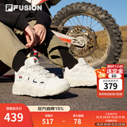 斐樂（FILA）FUSION 斐樂潮牌籃球鞋女鞋低幫籃球文化鞋復古休閑鞋老爹鞋 燕麥色-T12W941206AOM 37.5