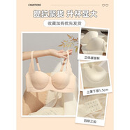 維多利亞的優(yōu)雅無痕內衣女小胸聚攏調整型收副乳防下垂上托顯大文胸罩套裝 粉膚-套裝 【小聚蛋-提收副乳1.5 36/80AB
