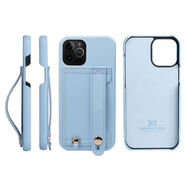 花虎（HANATORA）花虎適用iPhone14promax手機殼可插卡蘋(píng)果13女卡包12保護套支架式 天藍 iPhone8Plus