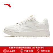 安踏（ANTA）982丨王一博同款板鞋男女款季厚底增高休閑運動(dòng)鞋112448068 【女款】象牙白-15 39