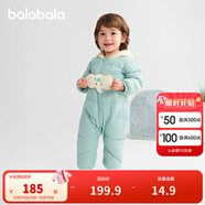 巴拉巴拉童裝輕薄羽絨服嬰兒外出連體衣冬裝寶寶爬服兒童衣服男童女童萌趣 綠色大象-白鴨絨 209425120202 100 cm-充絨量56g