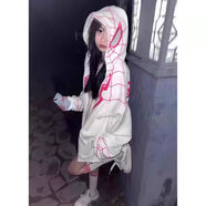小紅書(shū)同款美式潮牌蜘蛛俠連帽衛衣女秋冬薄款刺繡2025新款炸街開(kāi) 白色 M