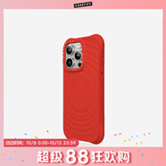 CASETIFY 純色波漾手機殼 MagSafe兼容 硅膠手機殼 適用于蘋果iPhone17/16/15 Air/Plus/Pro/Max手機保護殼 緋紅Magsafe iPhone 15 Pro