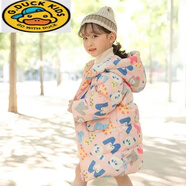 G.DUCKKIDS小黃鴨兒童羽絨服男女童中小童加厚中長(zhǎng)款寶寶冬季白鴨絨羽絨外套 滿印熊貓 110 （適合身高105-115CM）