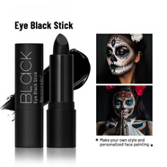 MISS ROSE黑色口紅唇膏 Eye Black Stick萬(wàn)圣節(jié)面部黑色彩繪膏 黑色/黑眼膏1# 3.8g