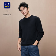 HLA海瀾之家長袖針織衫男輕商務(wù)純羊毛毛衣男春秋