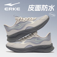 鴻星爾克男鞋加絨運動(dòng)鞋男2025新款冬季棉鞋輕便軟底跑步鞋緩震休閑鞋子男 3267瓦礫度灰(防水皮面) 43 正常尺碼