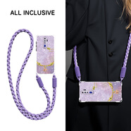 怡楓適用OPPOA11X手機殼新款掛脖a11可背斜挎掛繩硅膠a9來(lái)財小馬A9X全包四角防摔a8女保護套 透明-紫來(lái)財小馬-掛件B182 OPPOA11