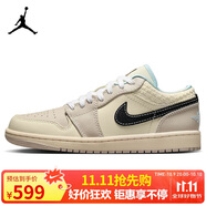 耐克NIKE休閑鞋男女喬丹AJ1 JORDAN1運(yùn)動(dòng)鞋HQ3440-101米棕/米黑35.5