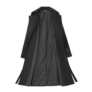 晨瑞杰  風(fēng)衣男春秋季新款純色休閑長(cháng)款大衣寬松大碼雙排扣系帶披風(fēng)外套 黑加棉加厚 XL （建議140-160斤）