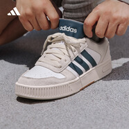adidas「小鋸齒」D-PAD CLASSIC休閑美高風(fēng)復(fù)古籃球板鞋阿迪達(dá)斯   白色/遺跡藍(lán)/棕色   41